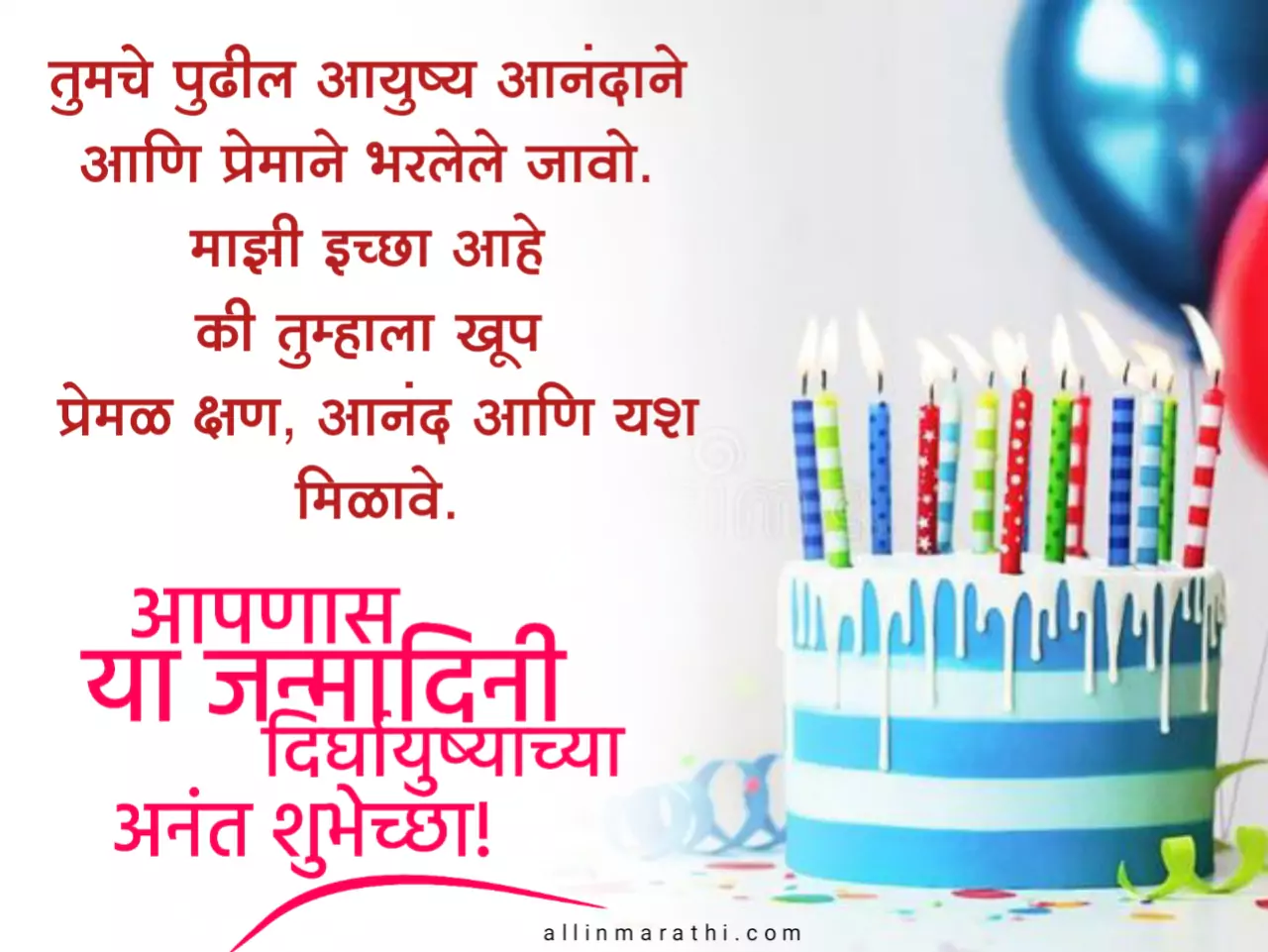 Happy birthday wishes in marathi, वाढदिवसाच्या हार्दिक शुभेच्छा फोटो
